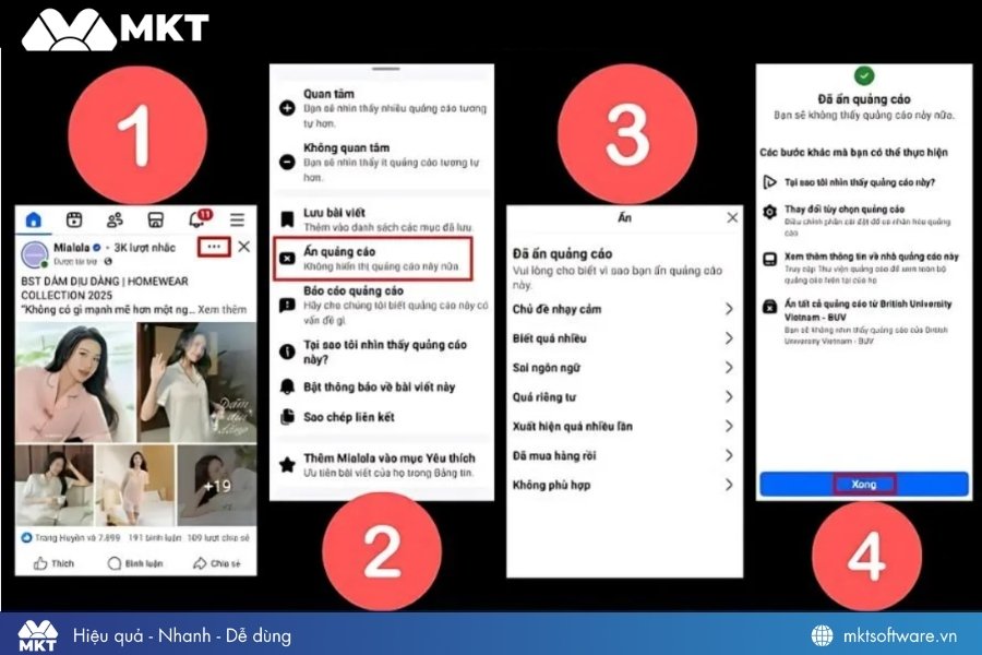 Cách ẩn quảng cáo Facebook ngay trên New Feeds