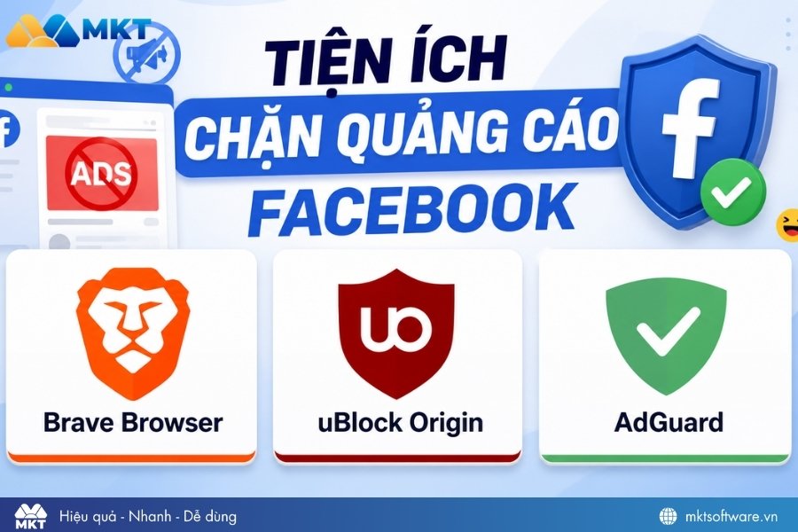 Dùng tiện ích chặn quảng cáo Facebook