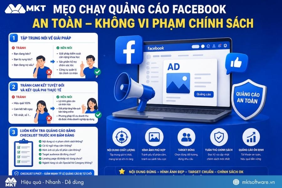 Mẹo chạy quảng cáo Facebook an toàn, hạn chế vi phạm chính sách Mẹo chạy quảng cáo Facebook an toàn, hạn chế vi phạm chính sách
