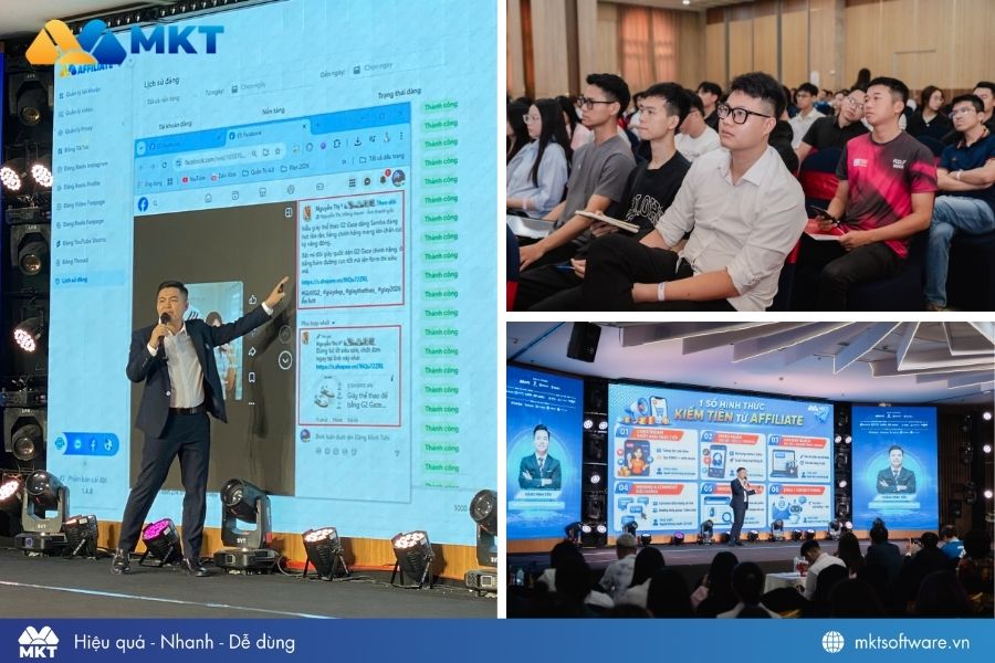 Phần mềm làm Affiliate tự động nhận được sự quan tâm từ đông đảo khách mời tại hội trường