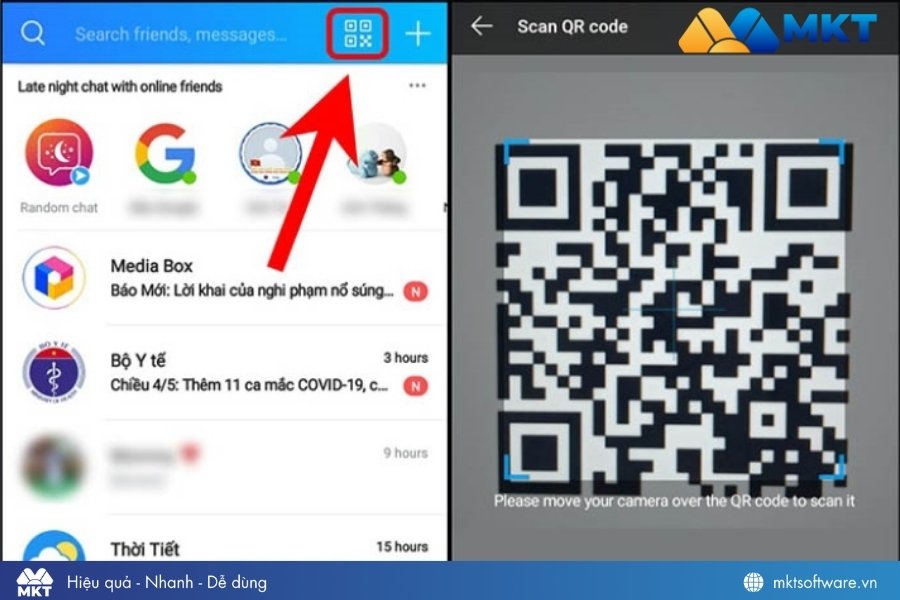 Kết bạn với người nước ngoài trên Zalo qua QR