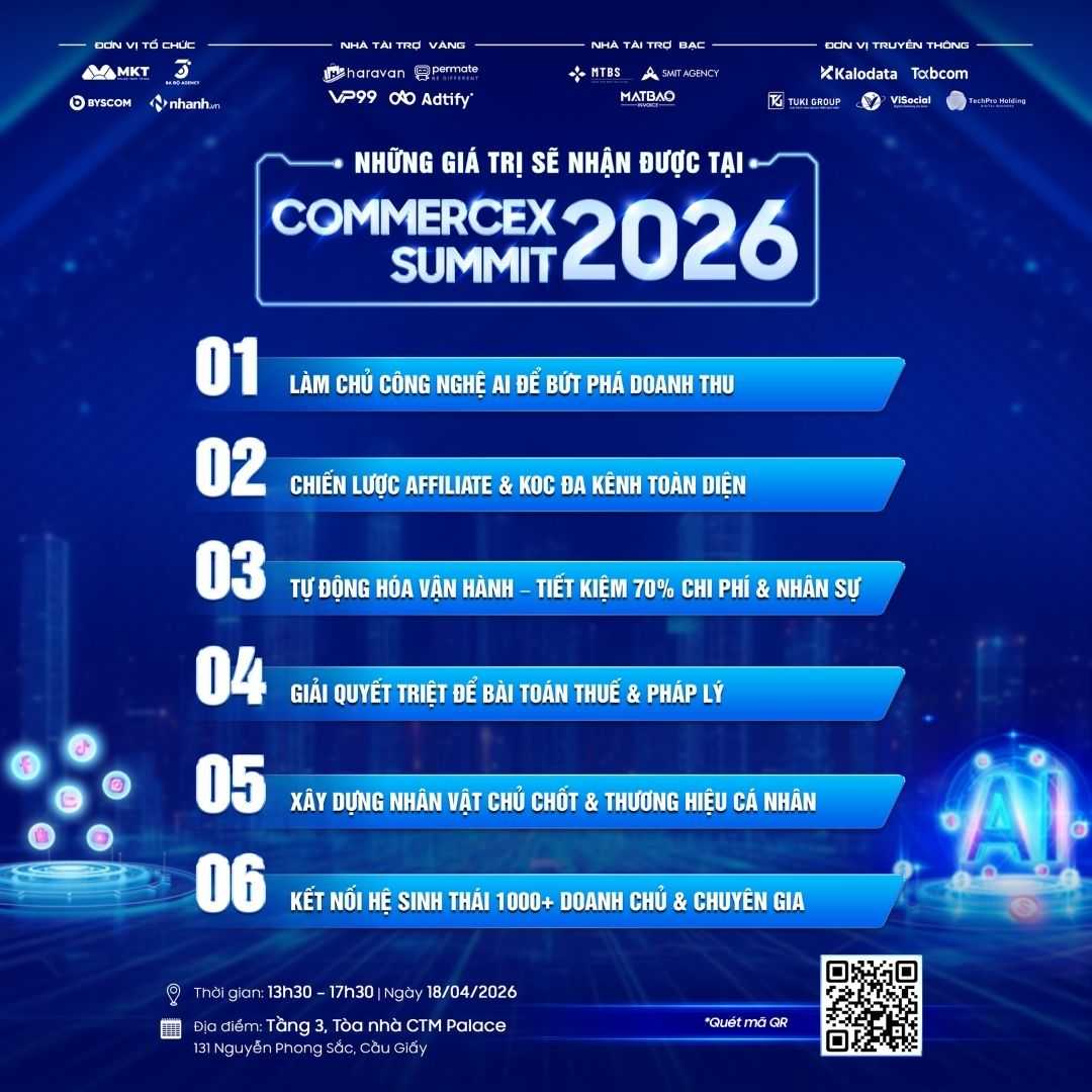 6 giá trị lớn khi tham gia sự kiện CommerceX Summit 2026