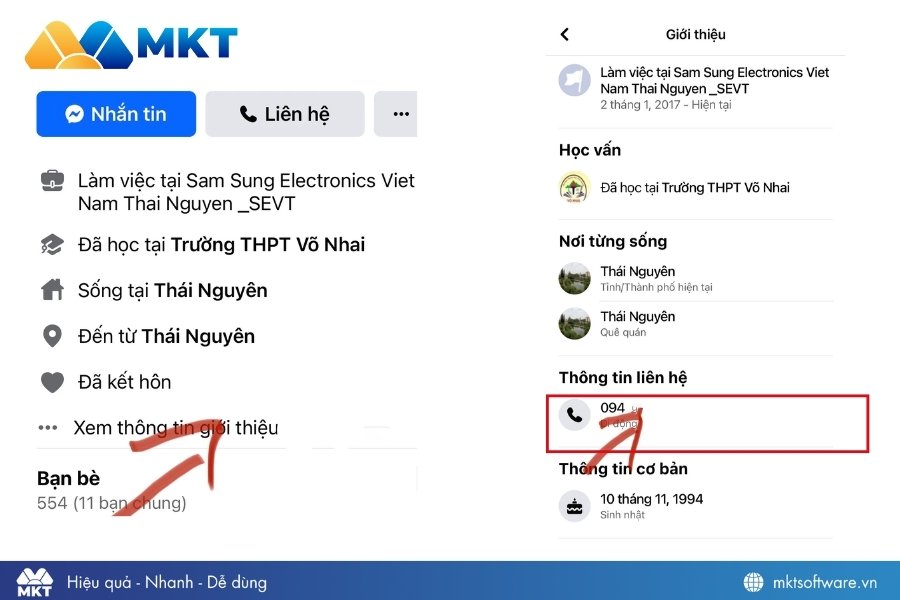 Check số điện thoại Facebook cá nhân người dùng công khai SĐT