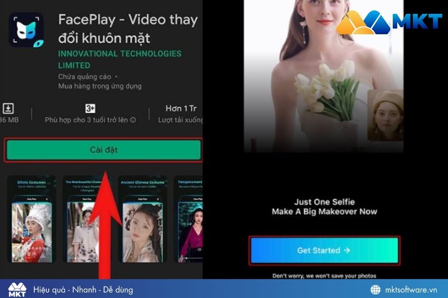 Tải và mở ứng dụng FacePlay