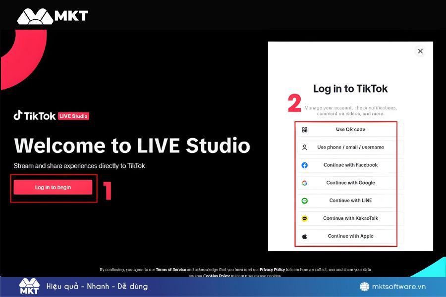 Đăng nhập tài khoản TikTok