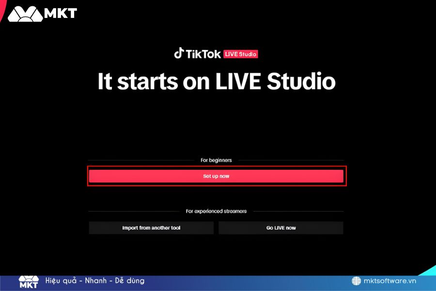 Thiết lập cách Livestream TikTok bằng PC