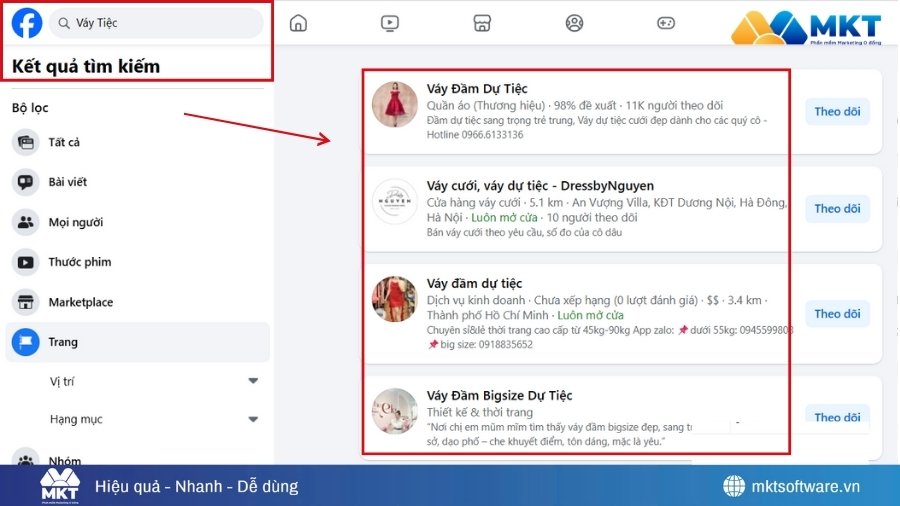 SEO từ khóa fanpage Facebook
