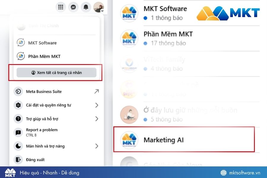 Vào trang fanpage Facebook muốn xóa trên máy tính