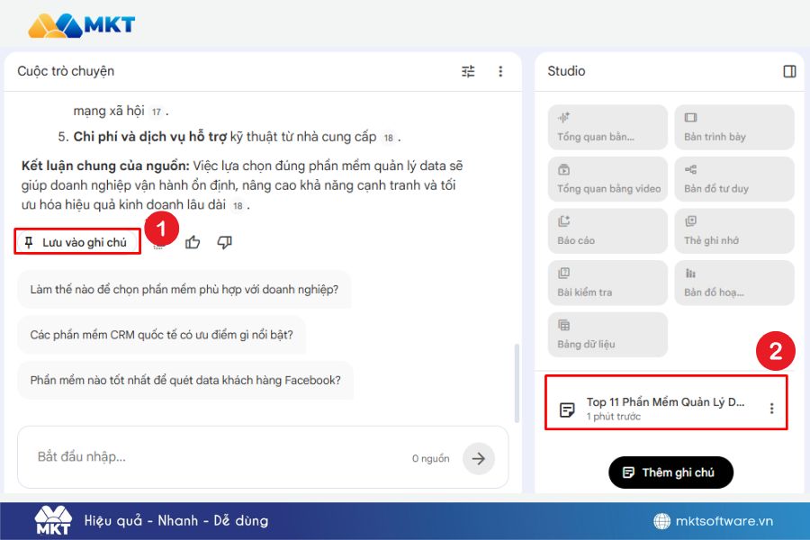 Nhấn lưu các thông tin quan trọng