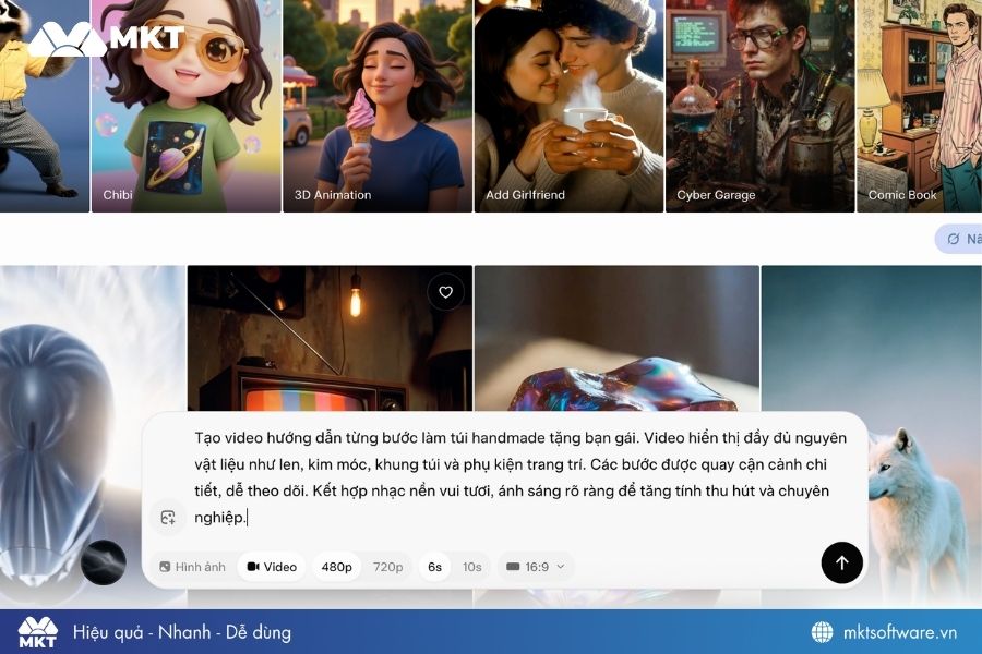 Prompt tạo video hướng dẫn DIY / Handmade
