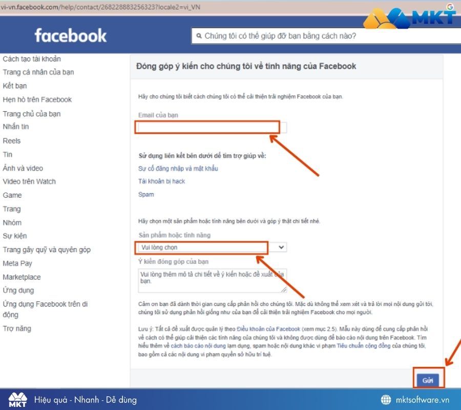 Truy cập link 232 và điền thông tin