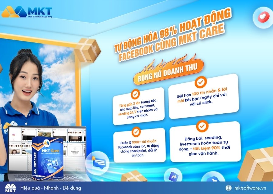 Tự động hóa 98% hoạt động Facebook cùng MKT Care