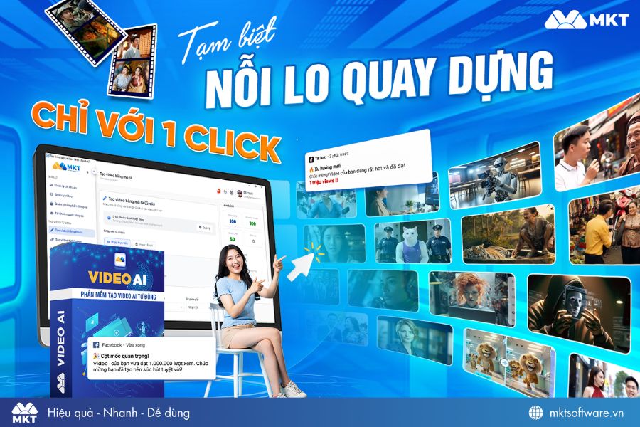 Tool tạo video AI marketing hàng loạt - MKT Video AI