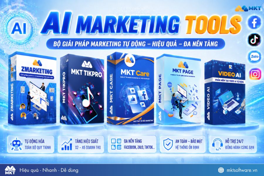 AI Marketing tools hỗ trợ bán hàng từ MKT Software AI Marketing tools hỗ trợ bán hàng từ MKT Software