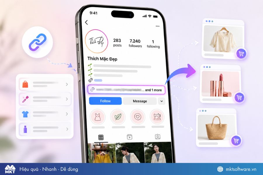 Đặt link Affiliate trực tiếp trên tiểu sử Đặt link Affiliate trực tiếp trên tiểu sử