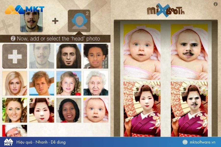 App ghép mặt vào video MixBooth