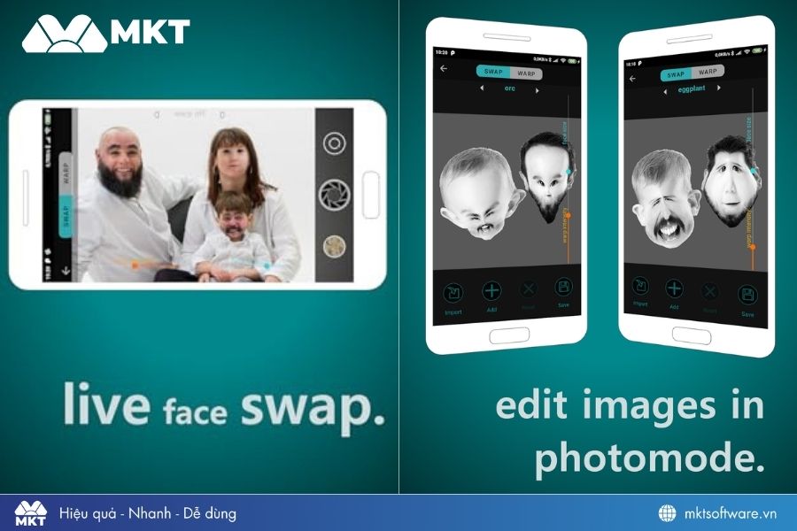 App ghép mặt Face Swap Live