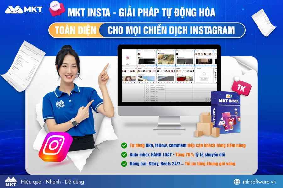 Phần mềm auto like Instagram - MKT Insta Phần mềm auto like Instagram - MKT Insta