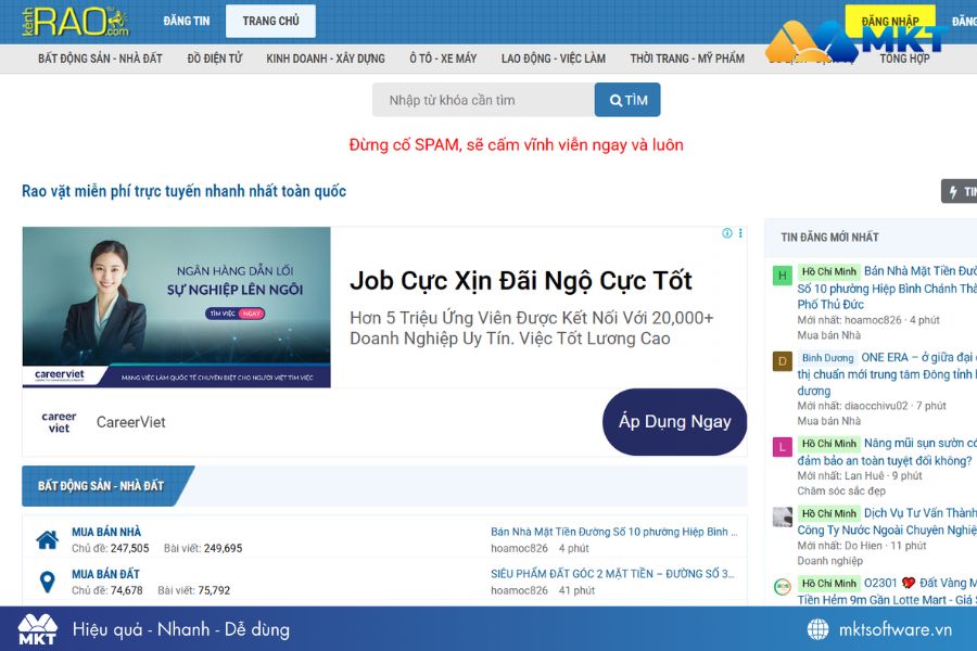 Diễn đàn rao vặt tổng hợp Kenhrao.com  
