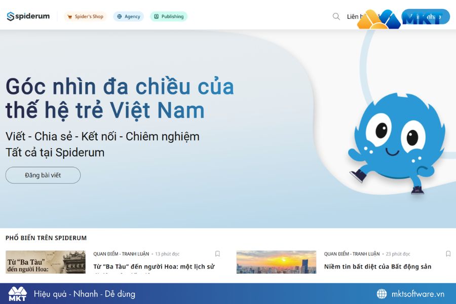 Cộng đồng chia sẻ quan điểm Spiderum.com