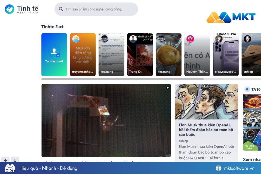 Giao diện forum Tinh tế