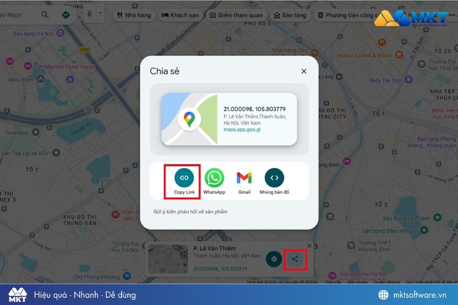 Sao chép liên kết vị trí