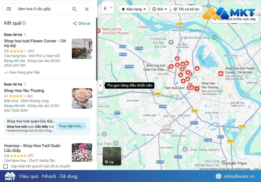 Tìm data khách hàng trên Google Maps