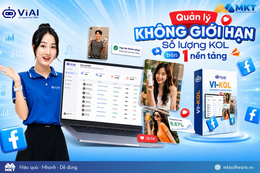 Nền tảng tạo và quản lý KOL Marketing tích hợp AI - VI KOL