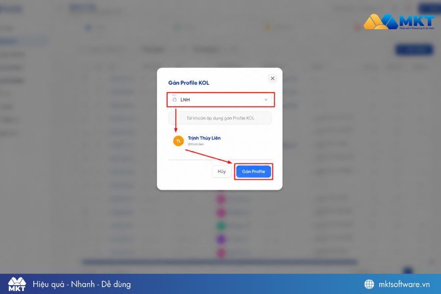 Chọn Profile KOL phù hợp Chọn Profile KOL phù hợp