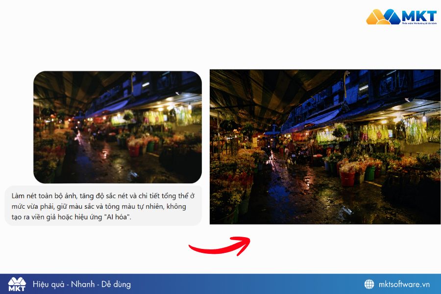 Prompt làm nét ảnh tổng thể