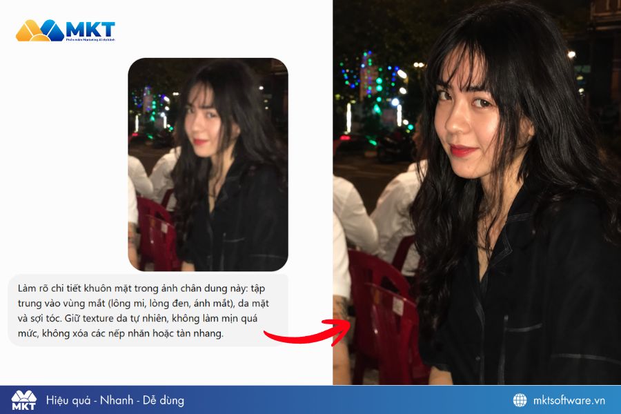 Prompt làm nét ảnh chân dung / khuôn mặt