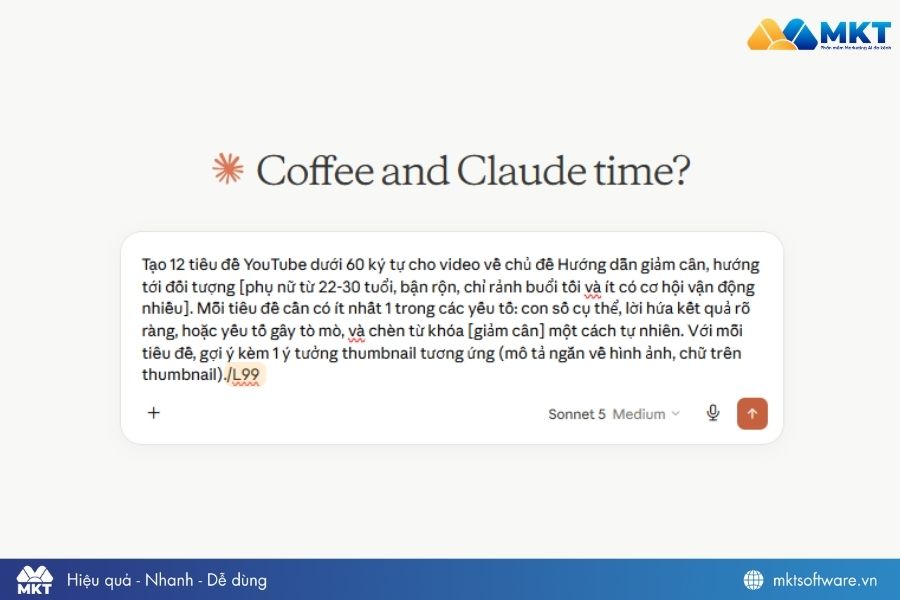 Thêm /L99 để định hướng Claude trả lời ở cấp độ chuyên gia cao nhất
