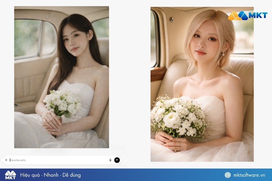 Câu lệnh ChatGPT tạo ảnh cưới cô dâu