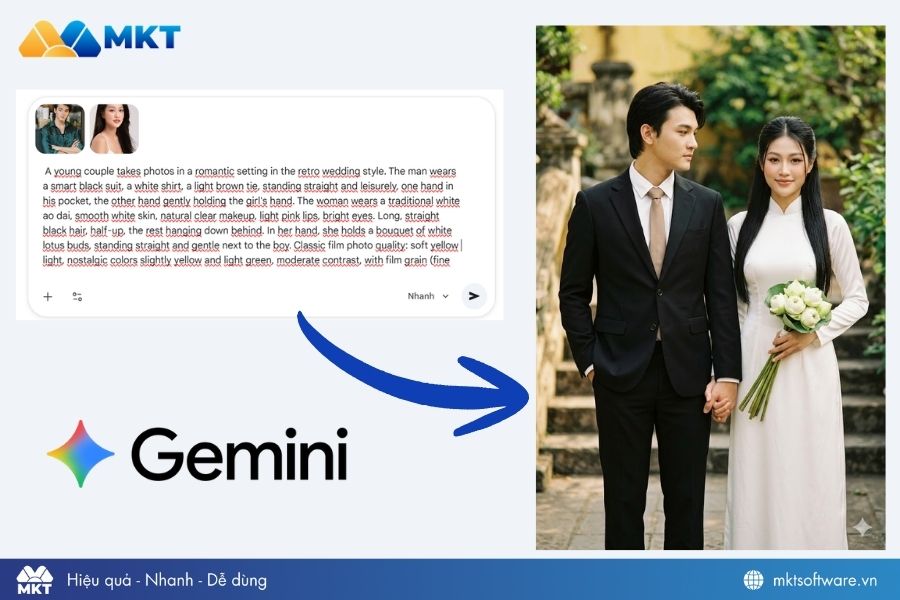 Tạo ảnh cặp đôi với áo dài Tạo ảnh cặp đôi với áo dài