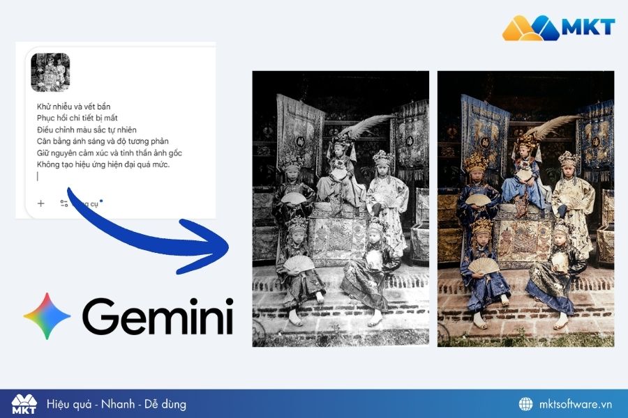 Câu lệnh Gemini phục hồi ảnh cũ Câu lệnh Gemini phục hồi ảnh cũ