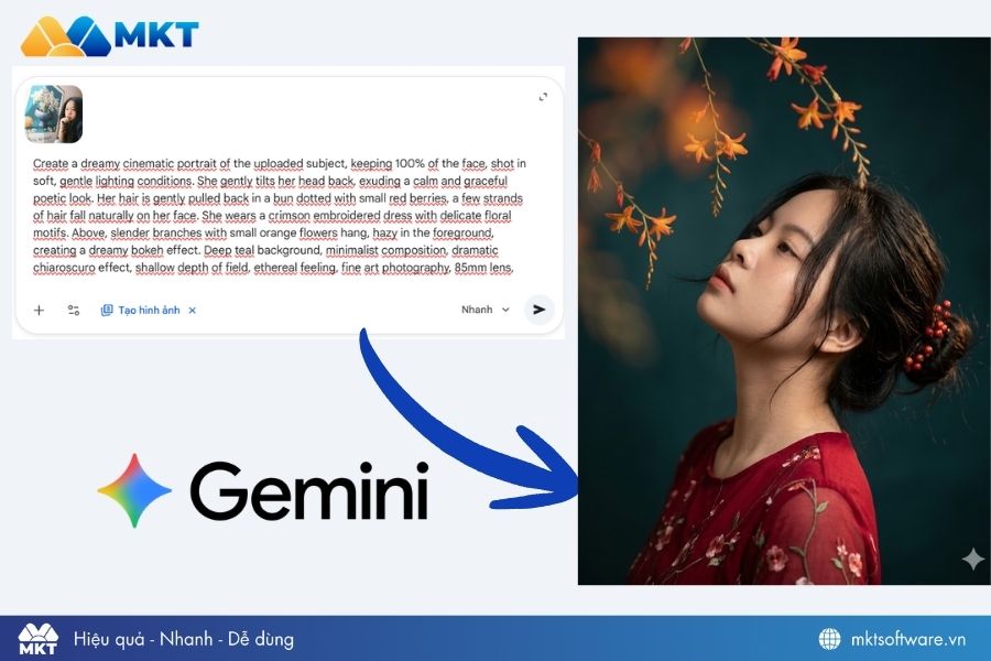 Câu lệnh tạo ảnh trên Gemini cho nữ Câu lệnh tạo ảnh trên Gemini cho nữ