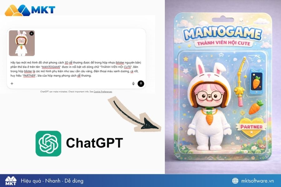 Mô hình đồ chơi phong cách 3D dễ thương