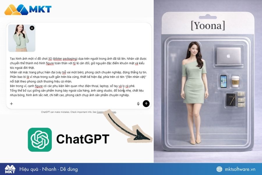 Câu lệnh ChatGPT tạo hộp đồ chơi 3D từ người thật