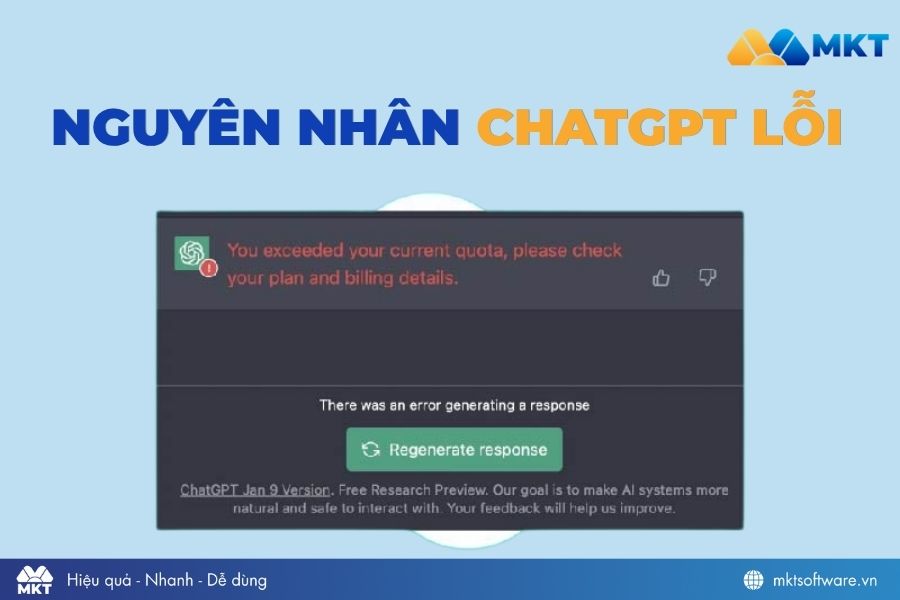 Nguyên nhân khiến ChatGPT lỗi Nguyên nhân khiến ChatGPT lỗi
