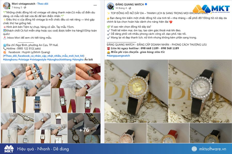 Content bán đồng hồ nữ