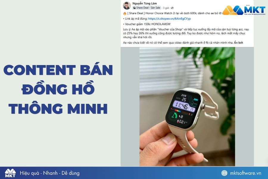 Mẫu content bán đồng hồ thông minh