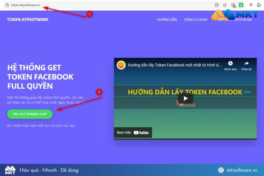 Cài đặt tiện ích ATP Token