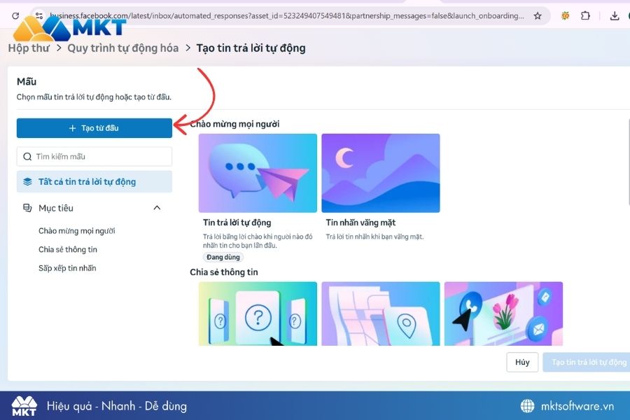 Bấm vào Chọn từ đầu