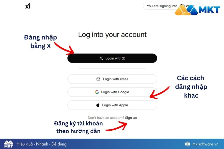 Các phương thức đăng nhập vào Grok Các phương thức đăng nhập vào Grok