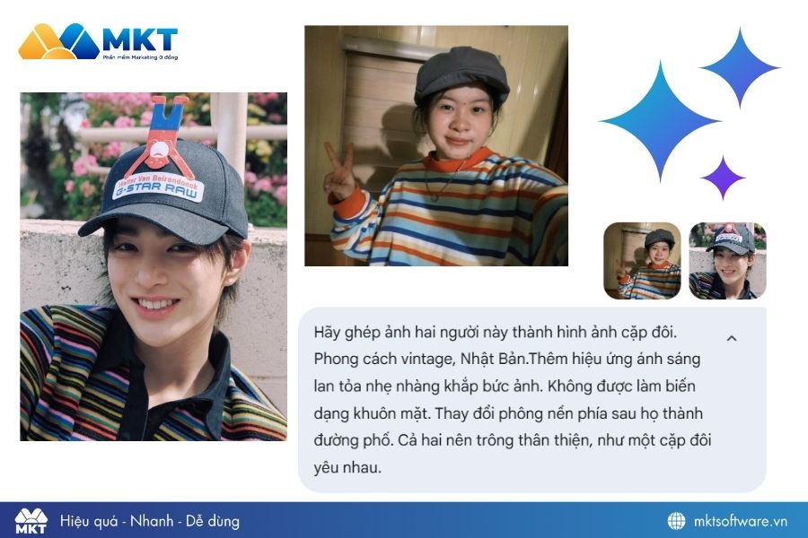 Gemini AI ghép ảnh cặp đôi dễ dàng