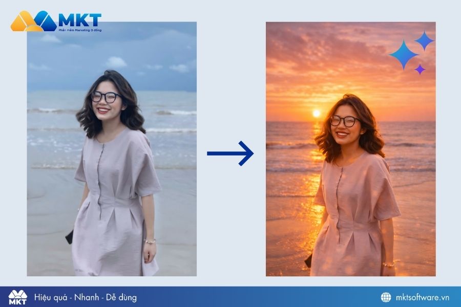 Dùng câu lệnh Gemini AI ghép ảnh giúp bạn tạo ra nhiều bức ảnh mới đẹp mắt