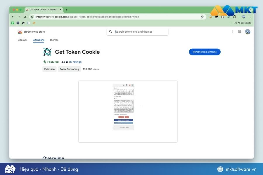 Cài tiện ích Get Token Cookie