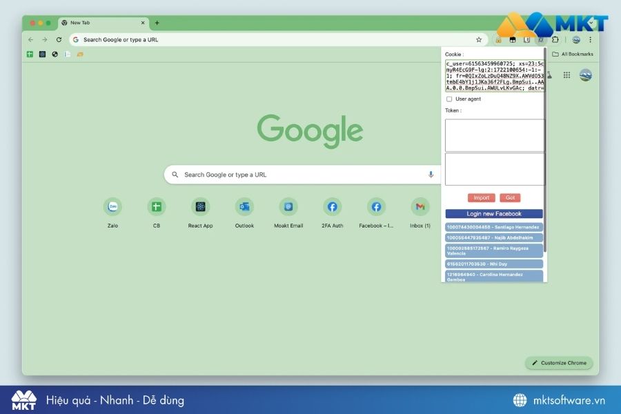 Get cookie với tool