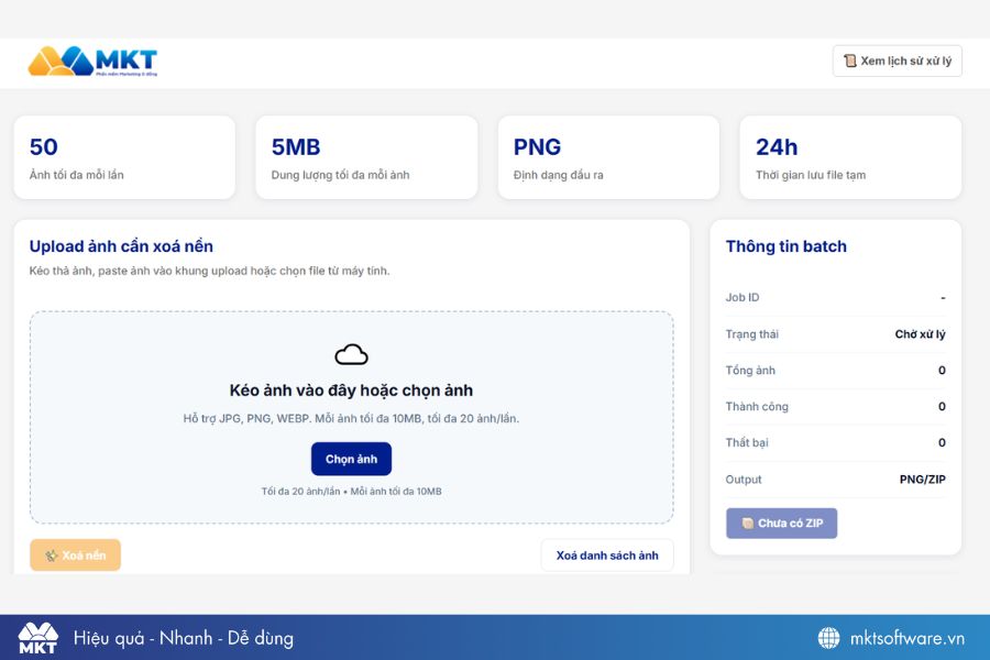 Giao diện tool MKT Remove BG