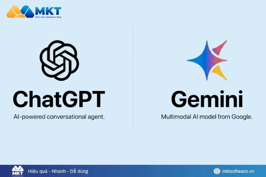 Chat GPT và Gemini là 2 AI content marketing tool được sử dụng nhiều nhất